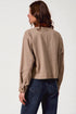 Sand Canvas Jacket with Corduroy Collar