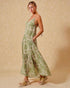 Olive & Ivory Damask Maxi Dress