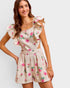 Ivory Rose Ruffle Romper