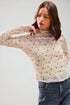 Ivory Smocked Mock Neck Top