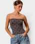 Charcoal Floral Seamless Tube Top