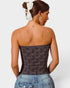 Charcoal Floral Seamless Tube Top