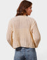 Ivory Chunky Knit Button Front Cardigan