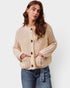 Ivory Chunky Knit Button Front Cardigan