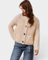 Ivory Chunky Knit Button Front Cardigan