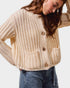 Ivory Chunky Knit Button Front Cardigan