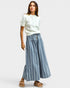 Denim Stripe Wide Leg Pants