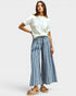 Denim Stripe Wide Leg Pants
