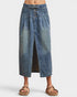 Medium Wash Denim Midi Skirt