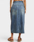 Medium Wash Denim Midi Skirt