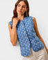Medium Wash Polka Dot Denim Vest