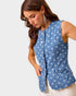 Medium Wash Polka Dot Denim Vest