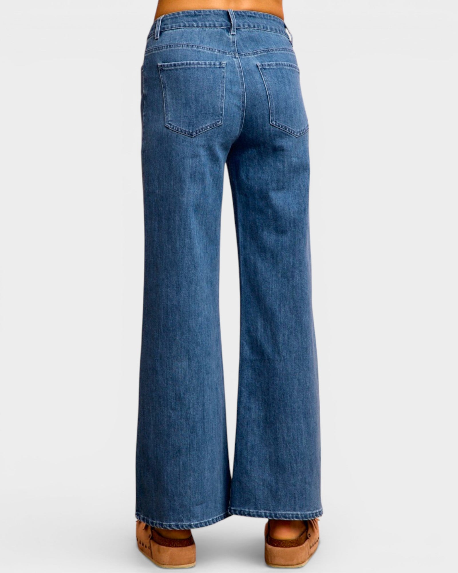 Medium Wash Wide Leg Jeans