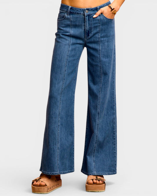 Medium Wash Wide Leg Jeans