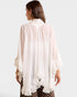 White Ruffle Tie Neck Blouse