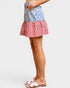 Skirt with star and stripe pattern worn by a person on a white background