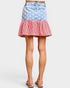 Skirt with American flag pattern on a plain background