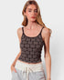 Charcoal Floral Seamless Cami Top