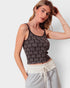 Charcoal Floral Seamless Cami Top