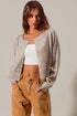 Taupe Leopard Button Front Top