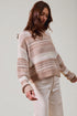 Taupe & Cream Striped Knit Sweater