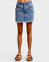 Light Wash Floral Pocket Denim Mini Skirt