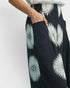 Black Sunburst Print Wide Leg Pants