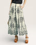 Ivory & Charcoal Baroque Wide Leg Pants