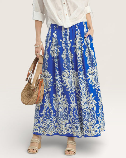 Royal & Ivory Baroque Wide Leg Pants