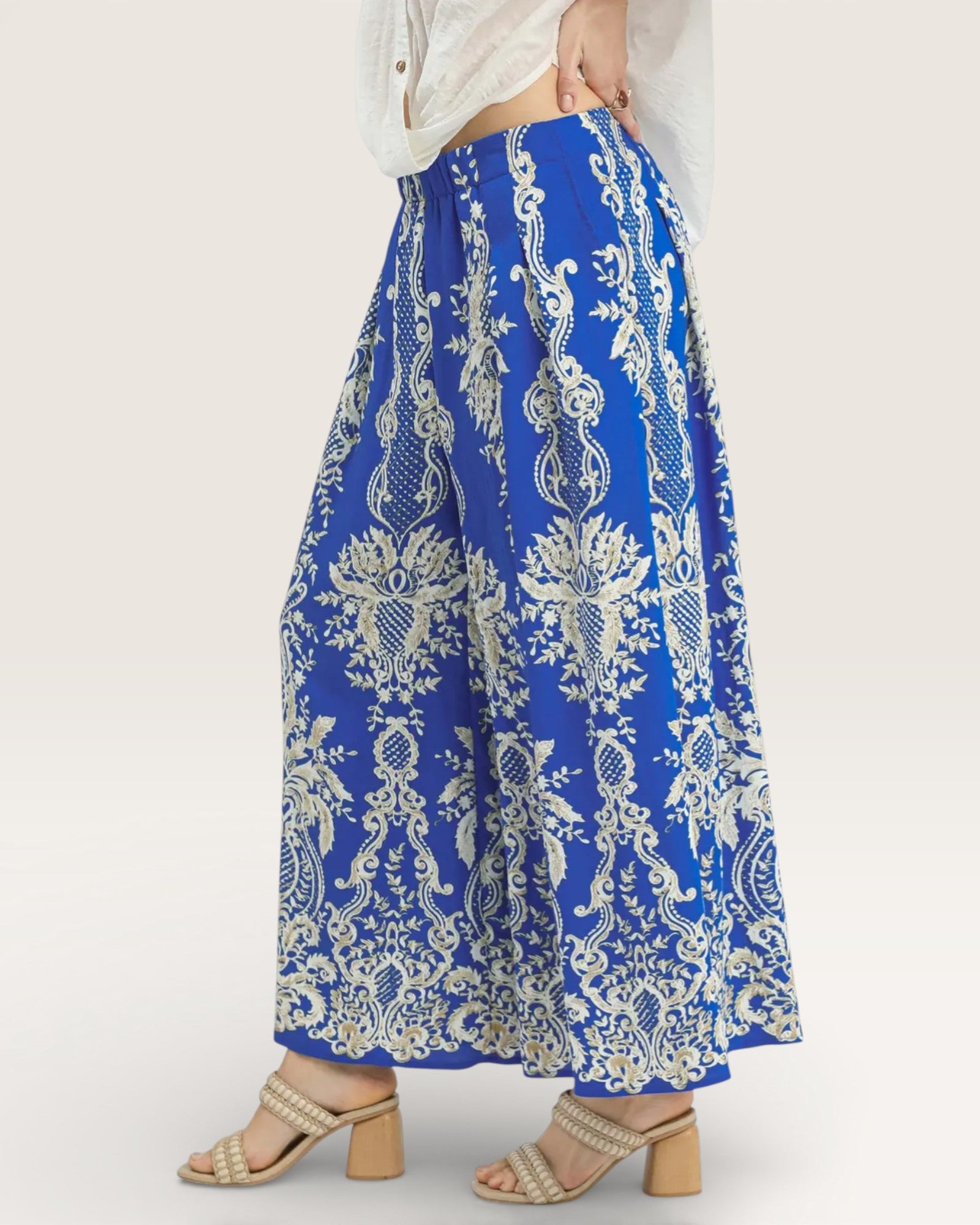 Royal & Ivory Baroque Wide Leg Pants