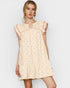 Cream & Blush Bow Print Mini Dress