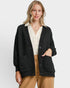 Black Quilted Button Front Cardigan