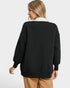 Black Quilted Button Front Cardigan