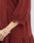 Merlot Corduroy Collared Mini Dress