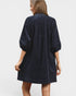 Navy Corduroy Pocket Mini Dress