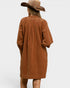 Camel Corduroy Pocket Mini Dress