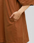 Camel Corduroy Pocket Mini Dress