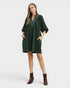 Hunter Green Corduroy Pocket Mini Dress