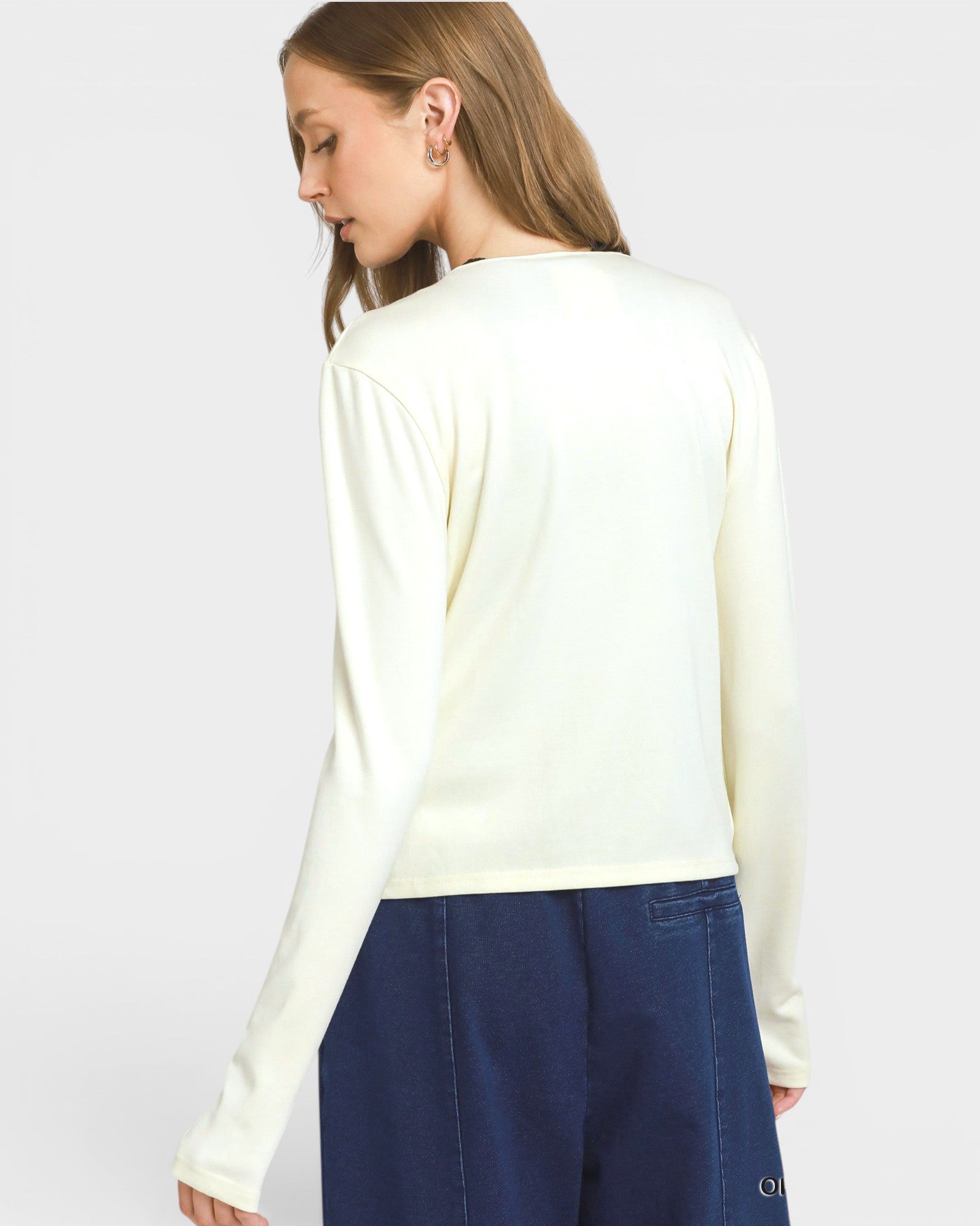 Off White Tie Front Cardigan