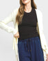 Off White Tie Front Cardigan
