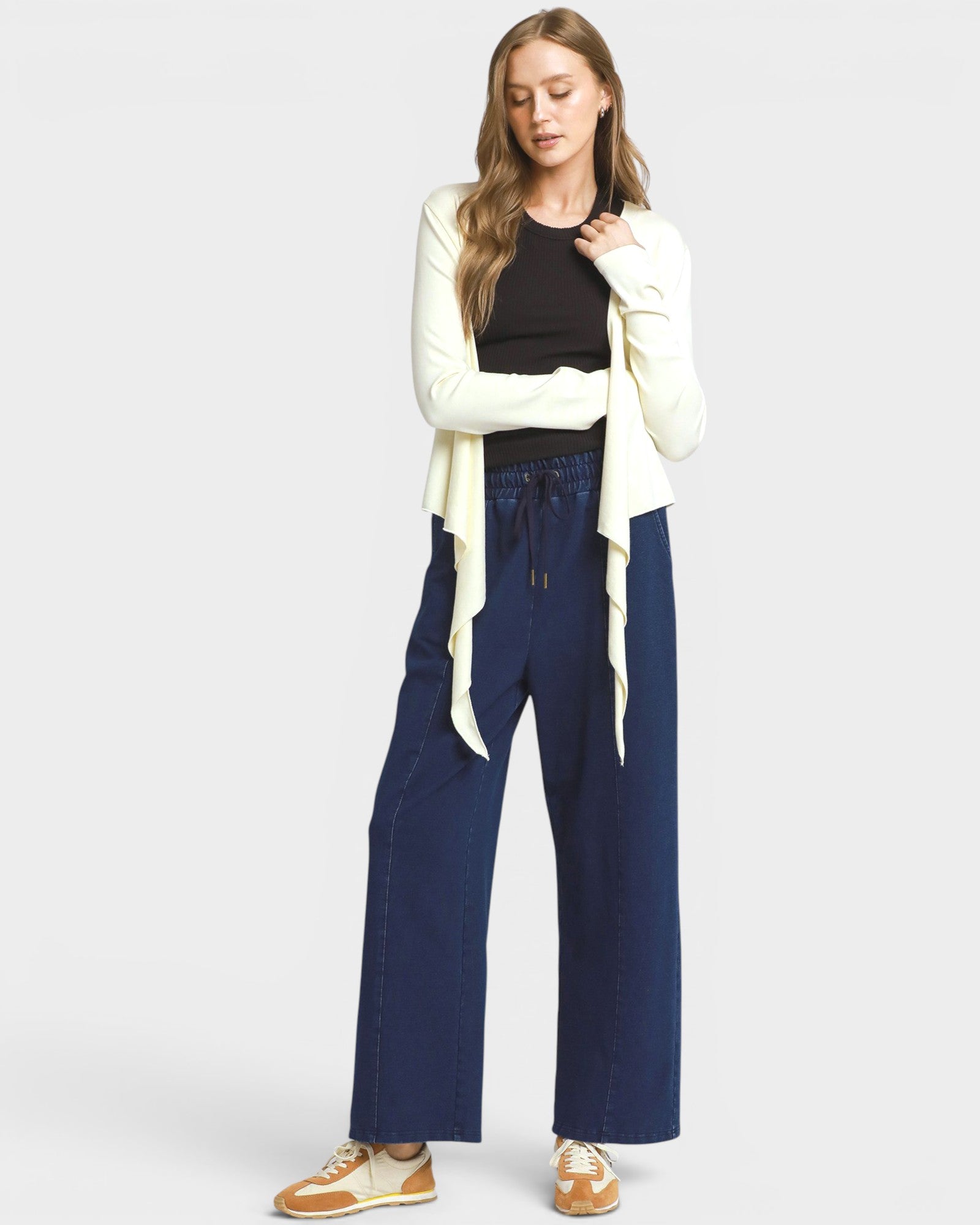 Off White Tie Front Cardigan