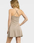 Mushroom Cross Back Mini Dress