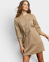 Taupe Quilted Mini Dress