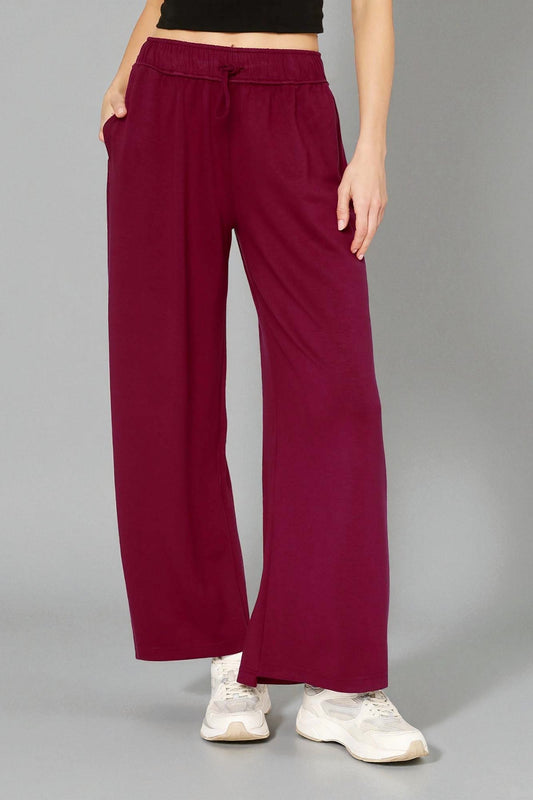 Berry Wine Wide Leg Lounge Pants