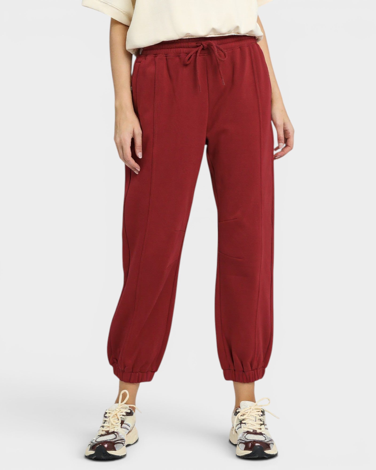 Brick Fleece Drawstring Jogger Pants