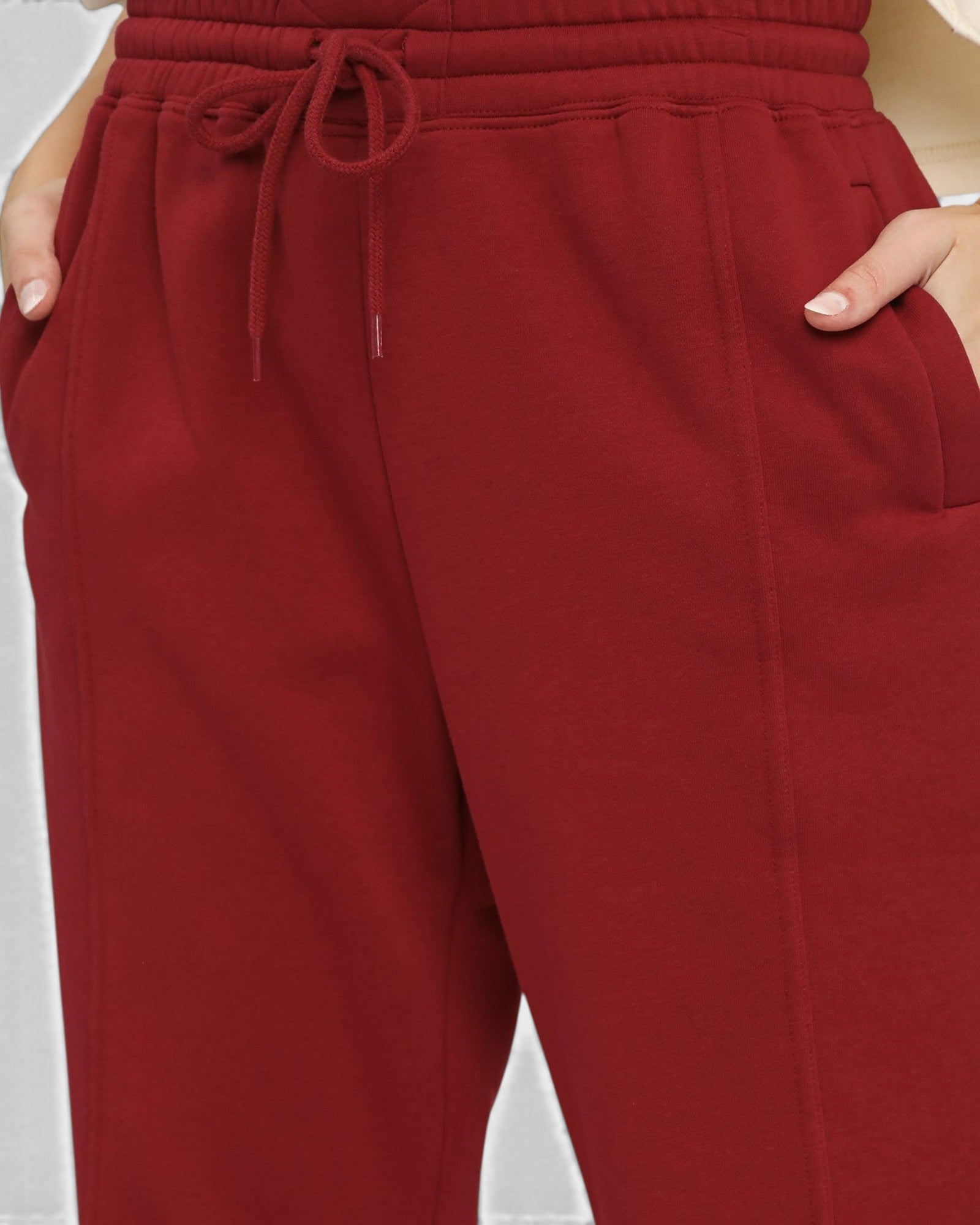 Brick Fleece Drawstring Jogger Pants