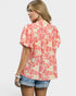 Coral Floral Blouse