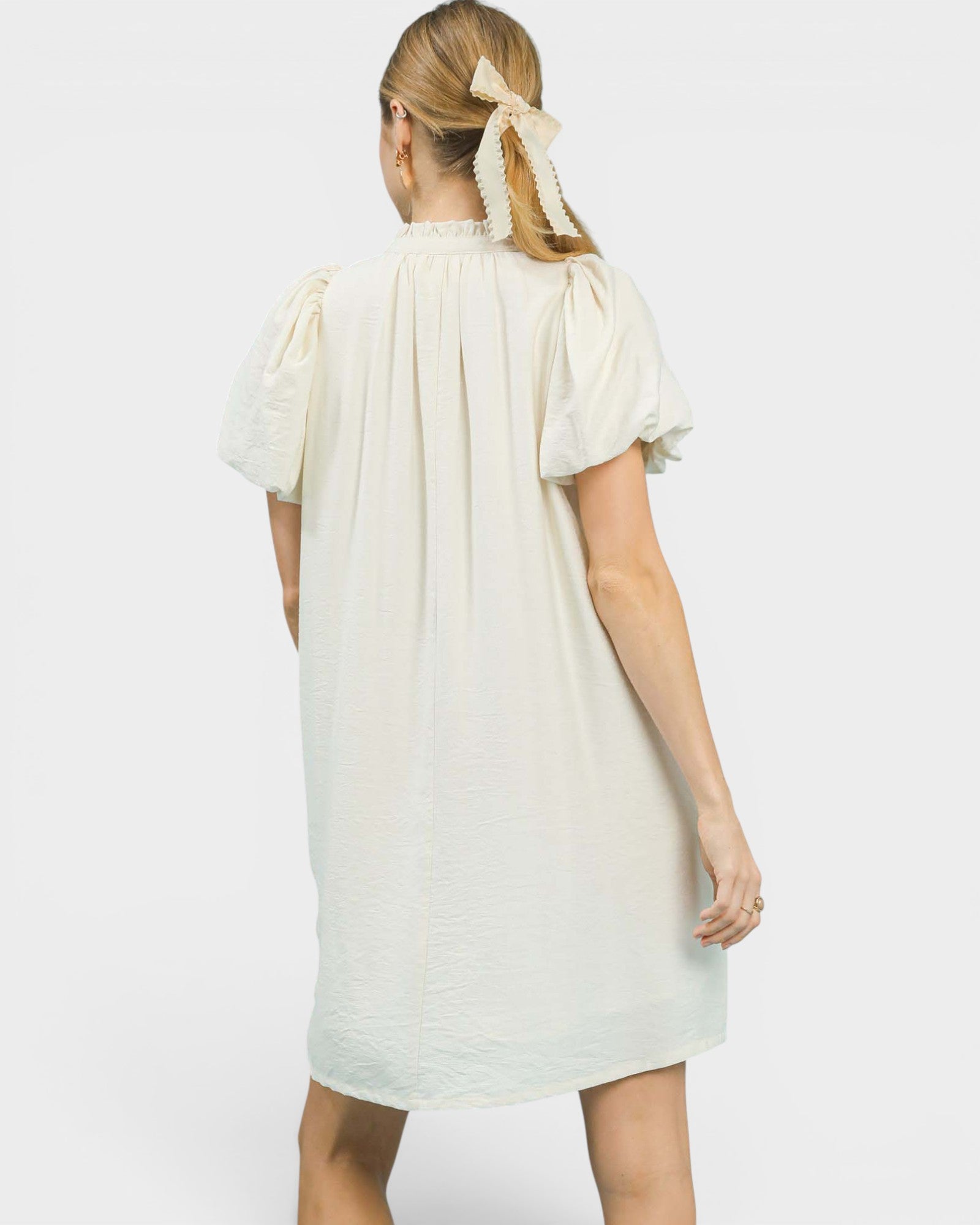 UMGEE Ivory Embroidered Mini Dress – Beach Rose Co