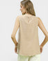 Taupe Floral Embroidered Tank Top