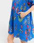 Cerulean Botanical Print Mini Dress